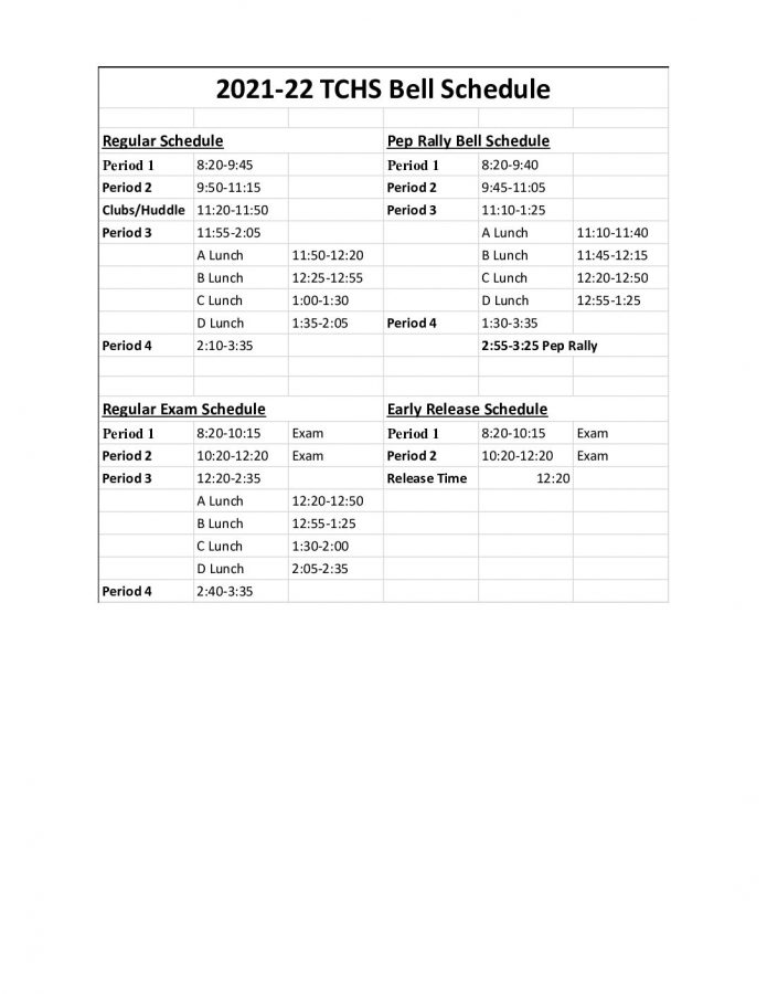 Updated bell schedule 