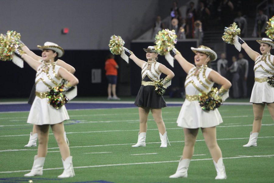 Topcats perform at the Star at the game against Wakeland. 