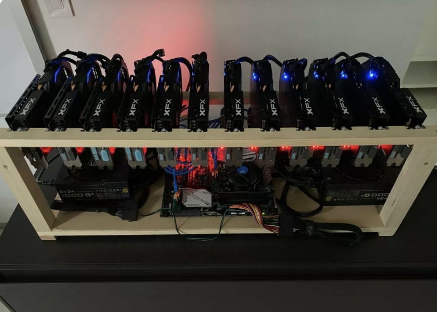 The 12 cards that Ali bought to set up for crypto-mining. 