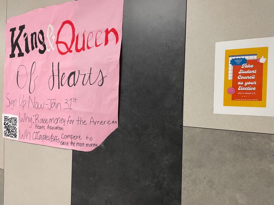 Student council puts posters up around school to try to encourage student involvement. 