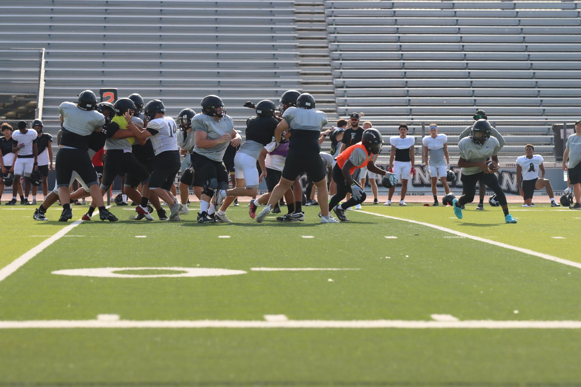 TCHS Football intra-squad scrimmage