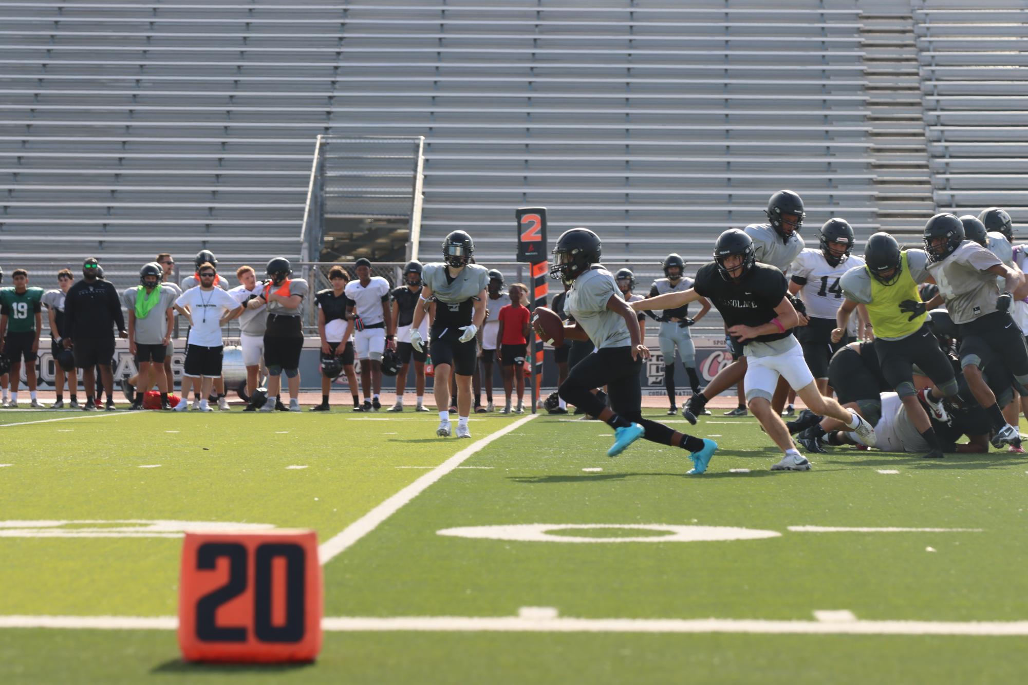 TCHS Football intra-squad scrimmage