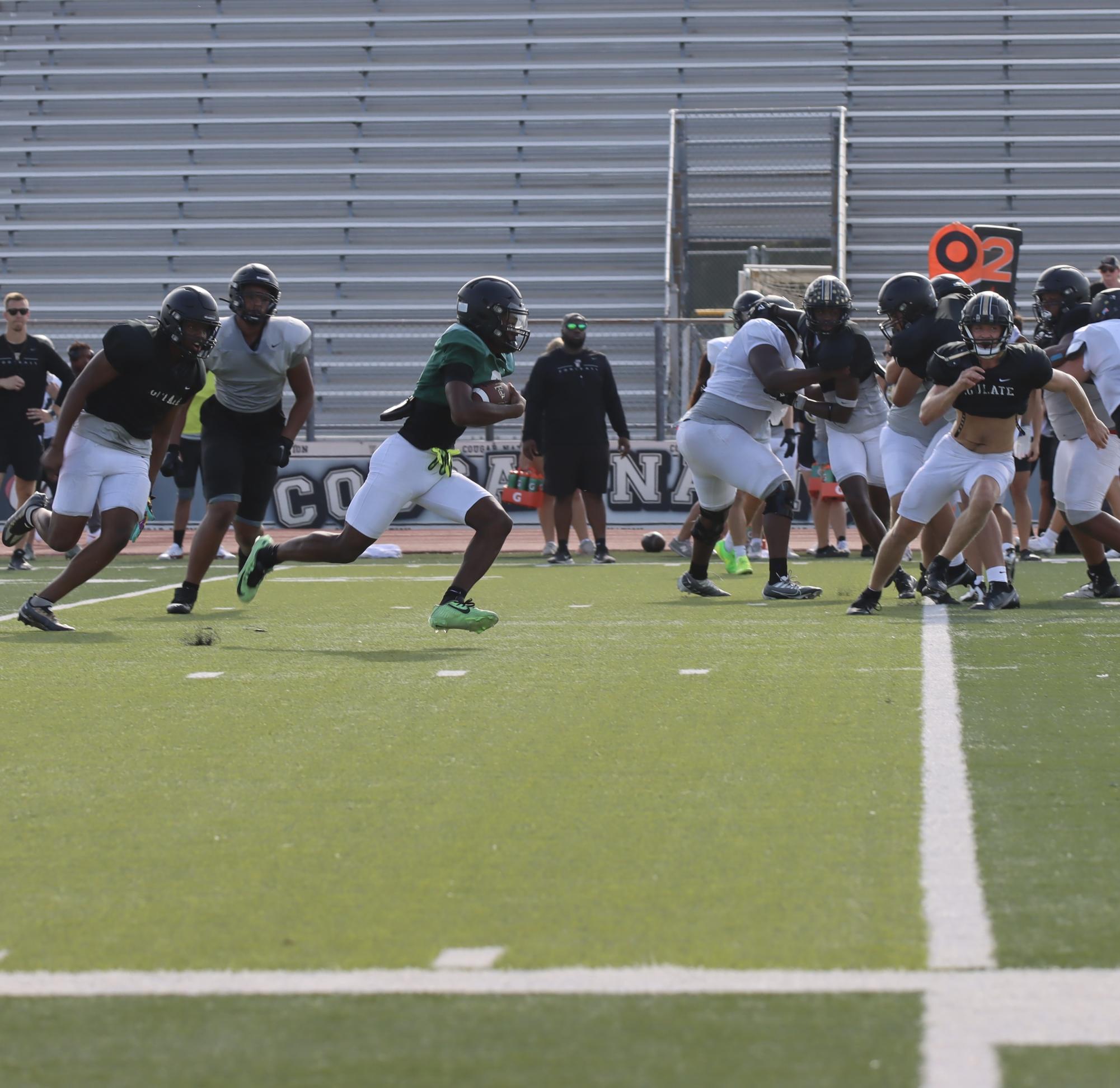 TCHS Football intra-squad scrimmage